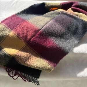German 100% Cashmere Hand Tailored Plaid Scarf